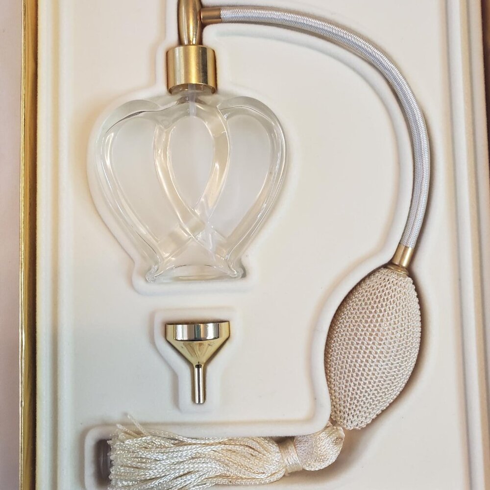 Estee Lauder Heart's Desire Atomizer Perfume Fragrance Bottle and Funnel Set